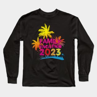 Family Vacation 2023 Beach Summer Matching for Men Women Kid Long Sleeve T-Shirt